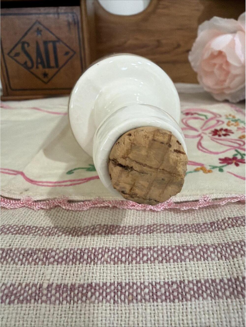 VTG 1930s Harker Pottery Ceramic Rolling Pin Amy Rose Floral Pastry Dough Roller - Picture 5 of 8